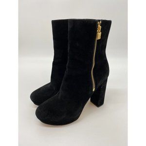 Michael Kors Platform Black Suede Ankle Boots Sz 9.5M